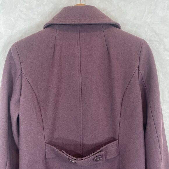 Kenneth Cole Reaction Double Breasted Peacoat Purple Plum Mauve Medium - Picture 9 of 15
